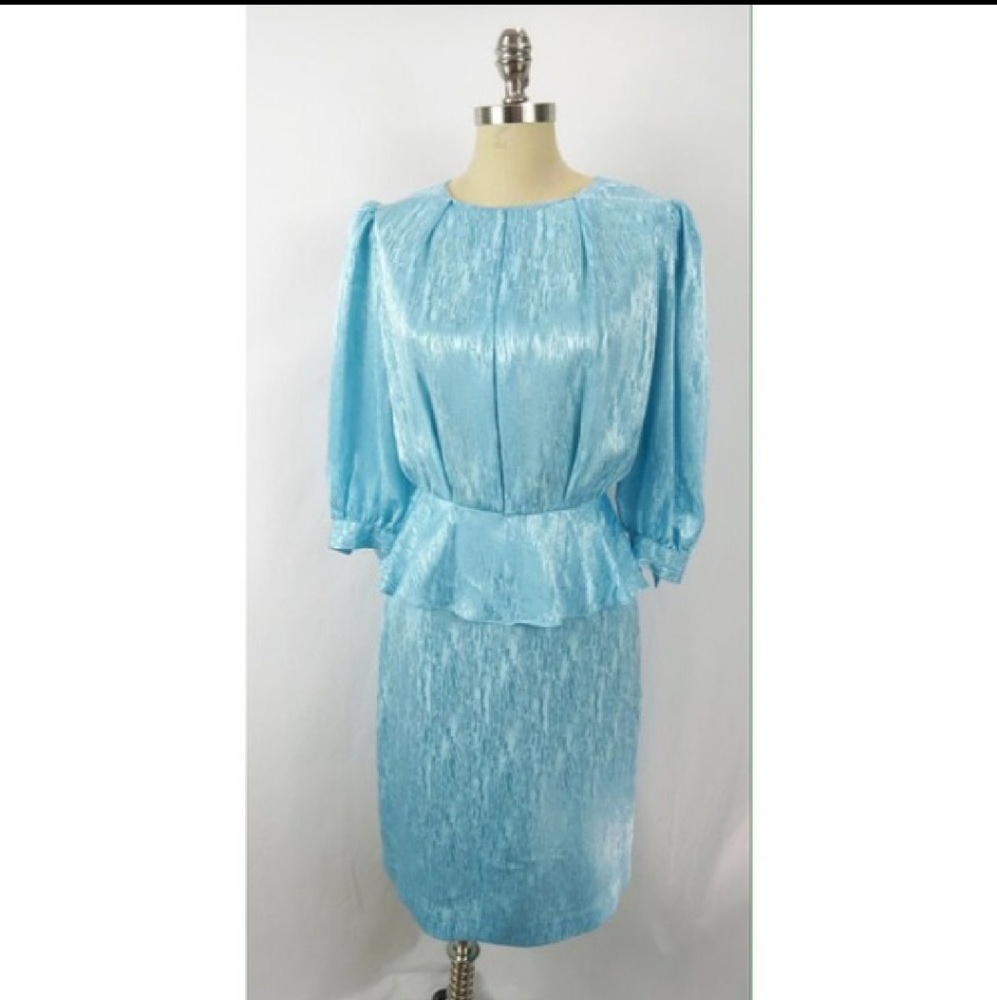 Vintage 80s peplum dress